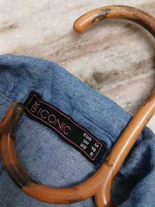 Sleeveless Denim Shirt For Girls