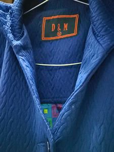 Blue Textured Jacket