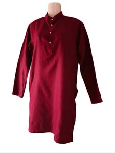Semi Formal Mens Maroon Kurta