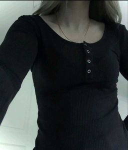 Black Long Sleeve Top