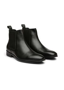 Black PU Leather Chelsea Boots
