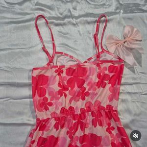 Front / Back Knot Floral Dress