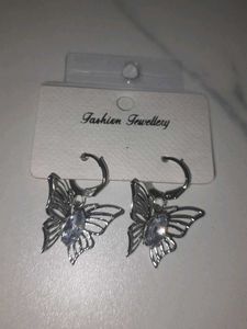 Silver Butterfly Earrings