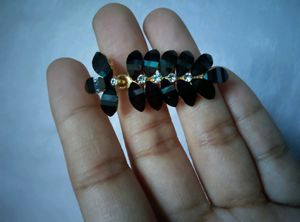 Black Stone Earring