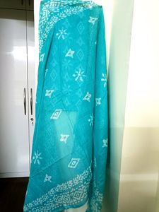 Cotton Material Unstitched Laced Suit Length