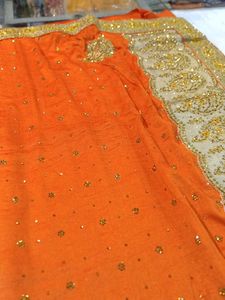 Elegant Orange Saree