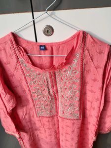 Coral Embroidered 3 Piece Kurti Set