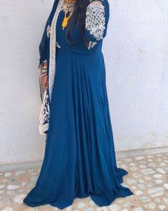 Elegant Blue Ethnic Gown