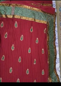 Deep Mehroon Partywear Saree.
