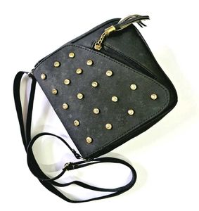 Black Studded Crossbody Bag