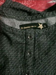 Grey Button-Down Top 32size