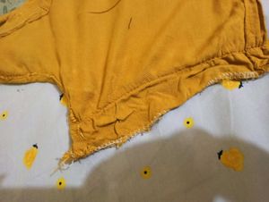 Floral Pants &amp; Yellow Top Set