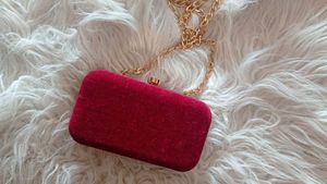 Red Velvet Panther Clutch