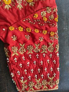 Red Embroidered Blouse