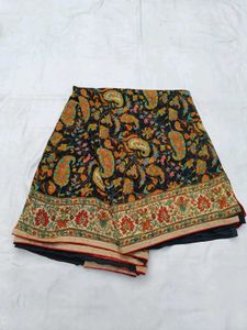 Black Printed Saree