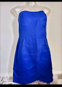 Size Small Blue Strapless Mini Dress