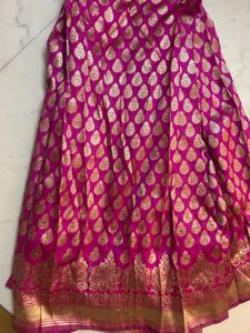 Pink &amp; Gold ready to wear saree