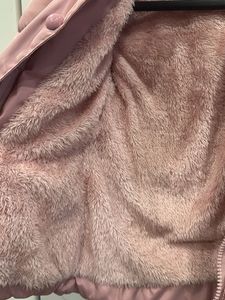 Girls&#39; Pink Puffer Coat with Fur Hood