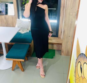 Black Midi Tank Dress