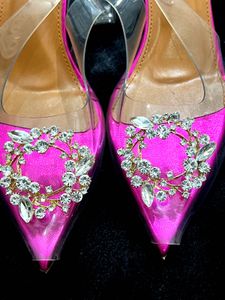 Pink Rhinestone Heels