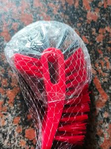 Red Toilet Bowl Brush - New 2 In 1 Model