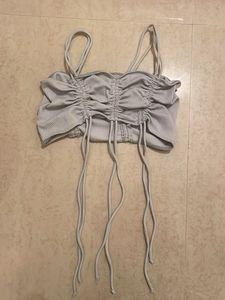 Ribbed Drawstring Tank