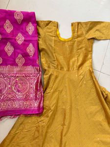Anarkali with beautiful dupatta
