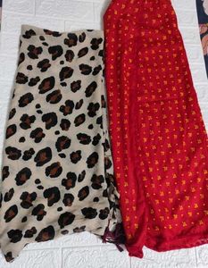 Scarves - Leopard & Red Pattern