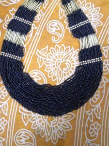 Black Beaded Layered Necklace