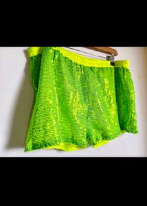 🎁Buy 2, Get 1 Free🎁  Sequin Neon Green Shorts