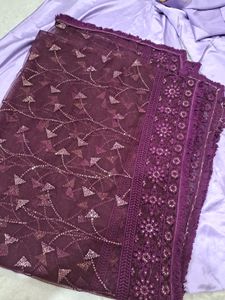 Pure Satin Sharara With Net Heavy Dupatta