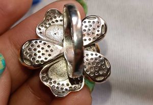 Sparkling Flower silver ring