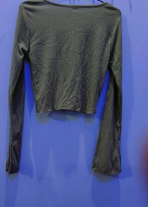 Corset Style Green Top