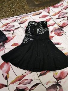 Black Party Wear One Piece Dress For 3to 4 Year Girl Size 22