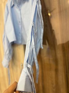 Stylish Light Blue Crop Top