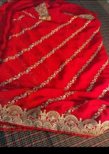 Jari Work Festive Saree & Blouse