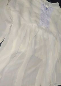 Elegant White Embellished Top