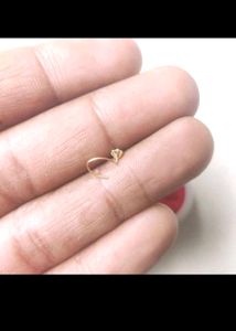 22k Pure Gold dimond Nose Pin 1 piece