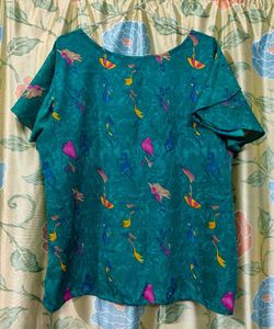 Green Patterned Top