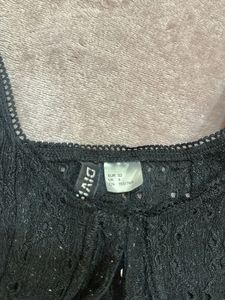 DIVIDED Black Lace Corset Top (size XS)