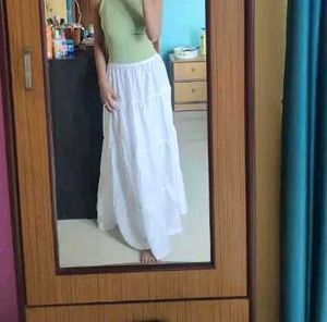White Flowy Skirt