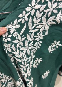 Green Embroidered Kurti
