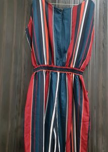 Striped Jumpsuit In Xxl
