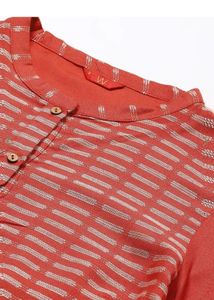 Rust Striped Kurti