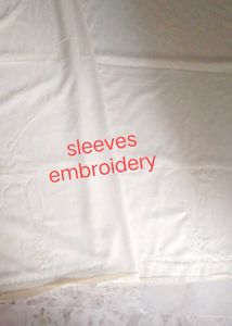 unstitched lemon yellow embroidery full suit piece