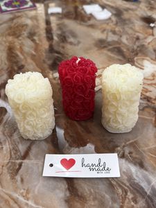 Pillar Rose Crave Scented Candles Pack Of 3.