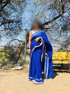 Elegant Blue Saree with Embroidery