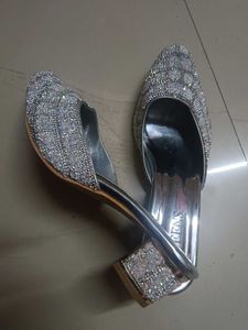 Sparkly Silver Heels