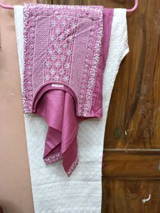 Brand New Elegant Pink Kutra with Plazzo - L-Size