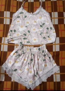 Floral Night Set + 30rs. Off Free Delivery